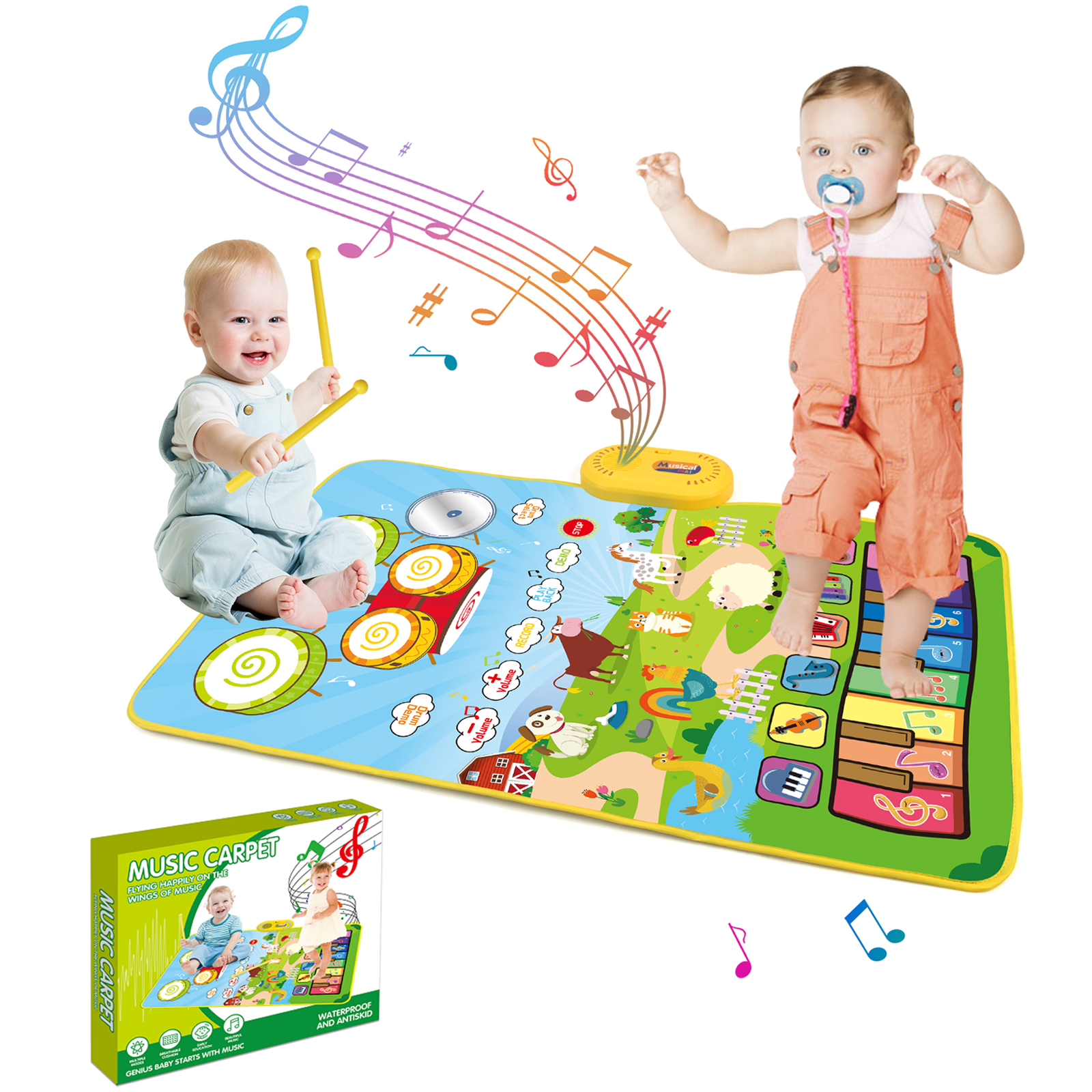 Musical Instrument Project - 80x50cm Toddler Musical Piano Mat with