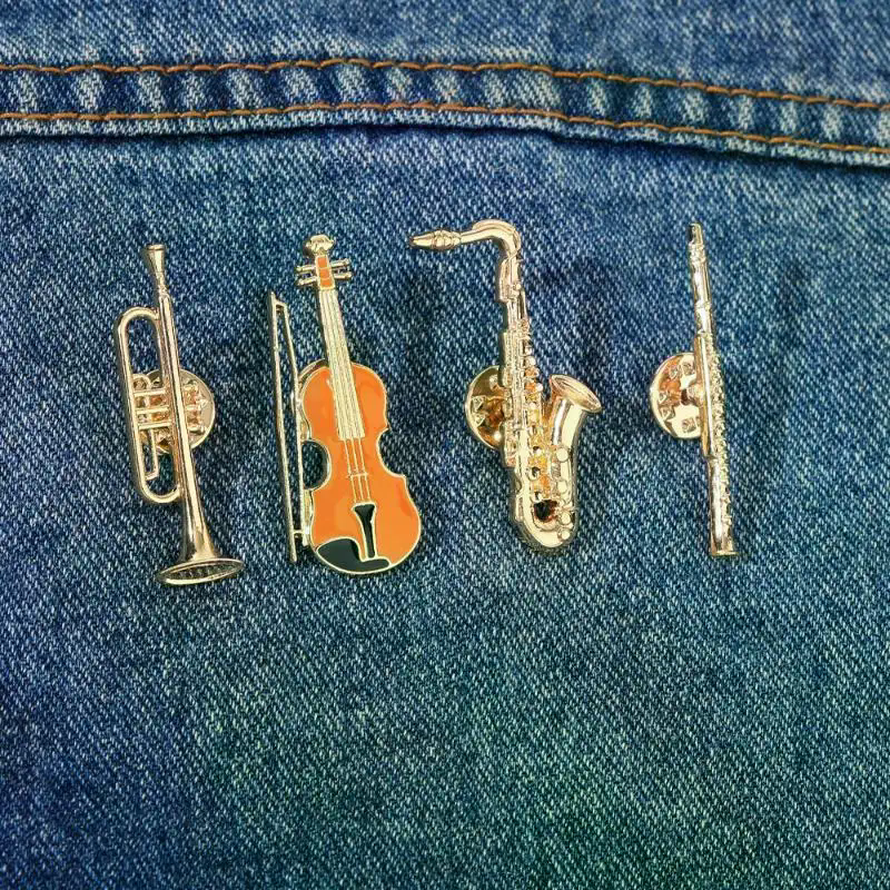 Musical Instrument Saxophone - 1Pcs Symphony Orchestra Badge Funny Musical