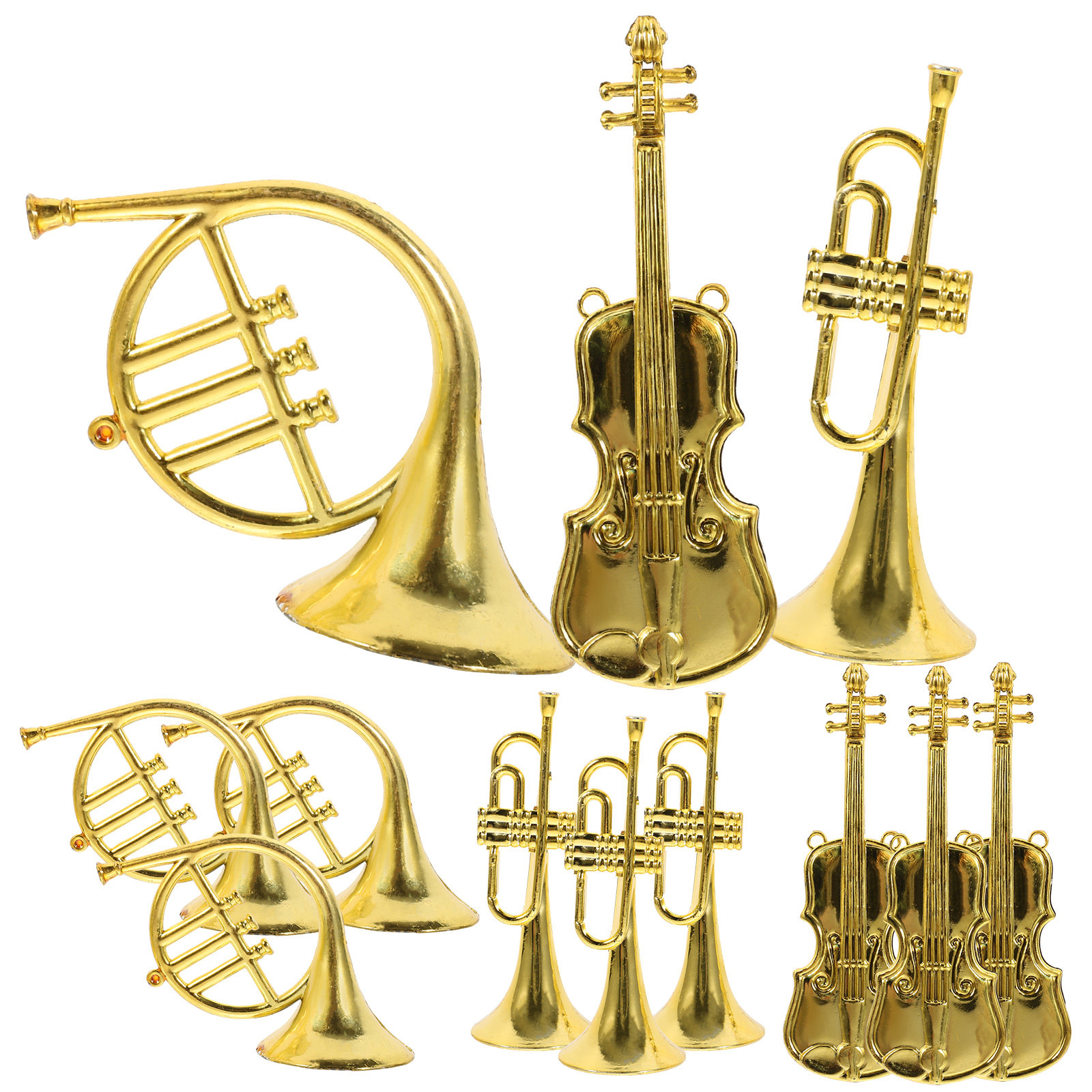 Musical Instrument Xmas Ornaments - 12Pcs Miniature Music Instruments Set ABS