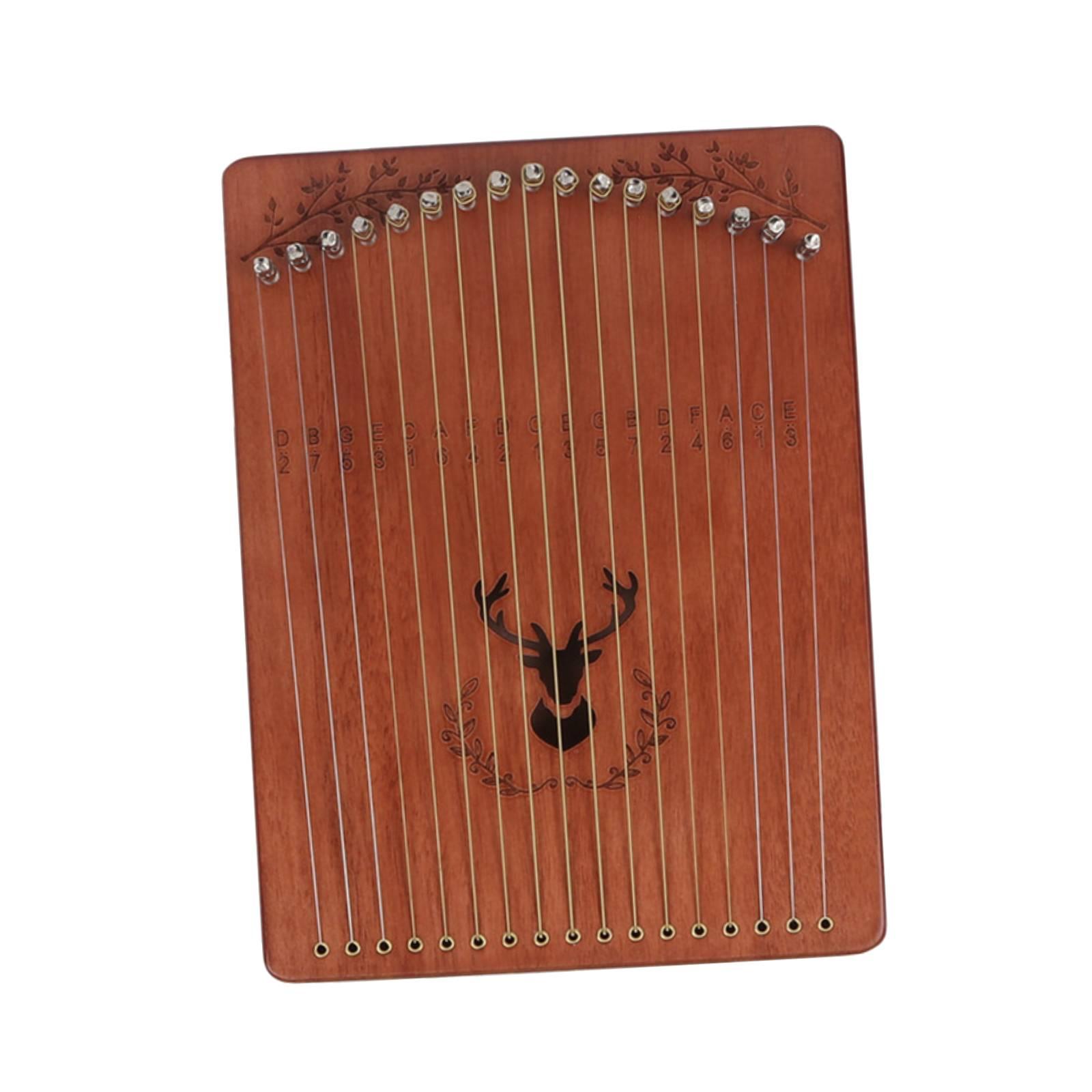 Musical Instrument Lyre - Portable 17 String Lyre Harp Mini