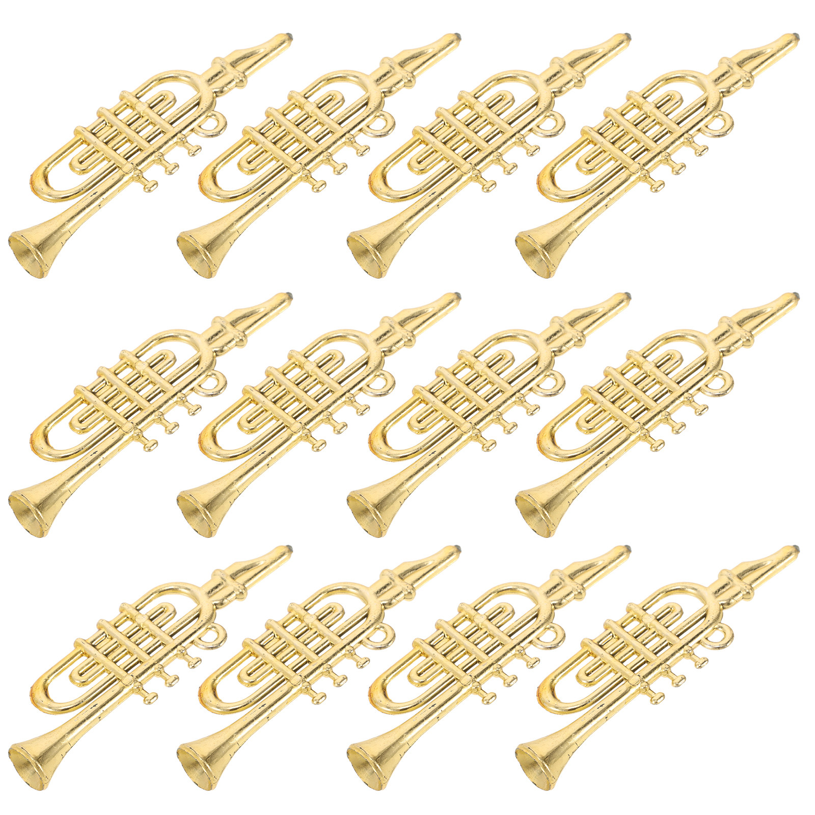 Musical Instrument Saxophone - 12Pcs Christmas Tree Decorations Miniature Musical