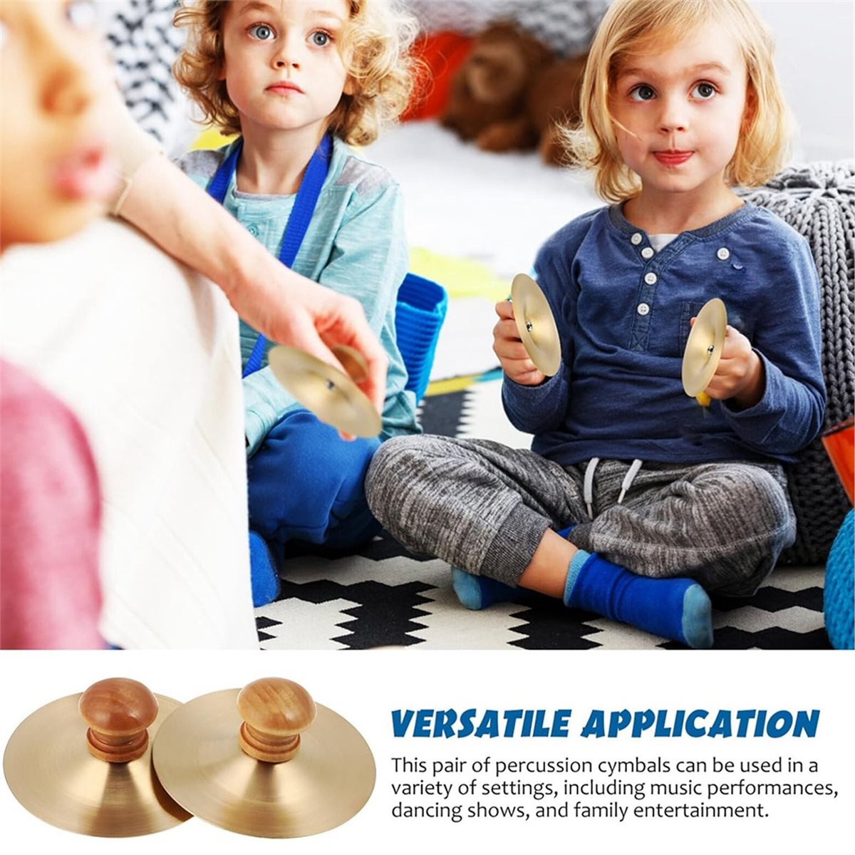 1 Pair Finger Cymbals 7cm/2.75 - Musical Instrument Drum recension och pris