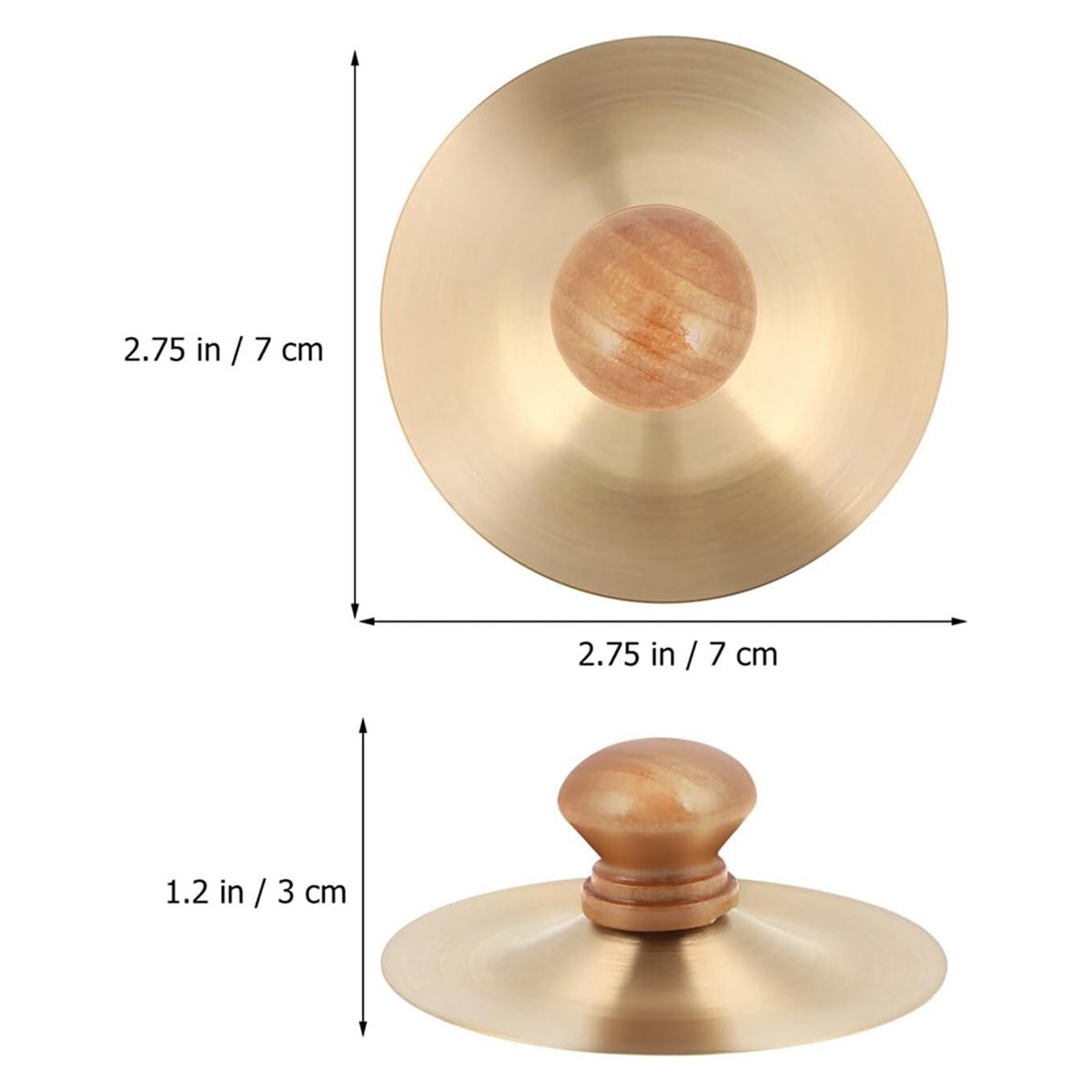 1 Pair Finger Cymbals 7cm/2.75 - Musical Instrument Drum recension och pris