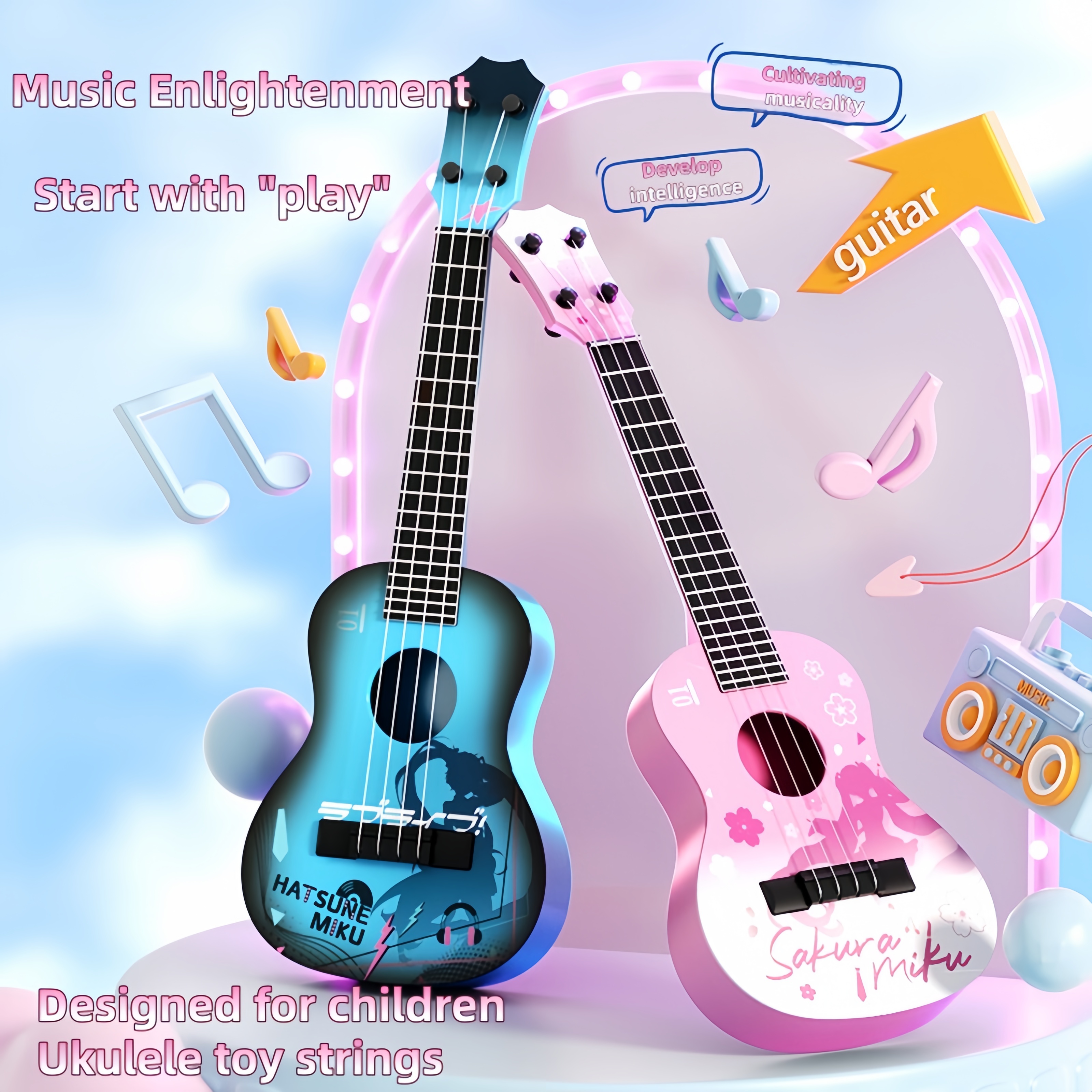 Beginner's Guitar Ukulele for  - Musical Instrument Project recension och pris