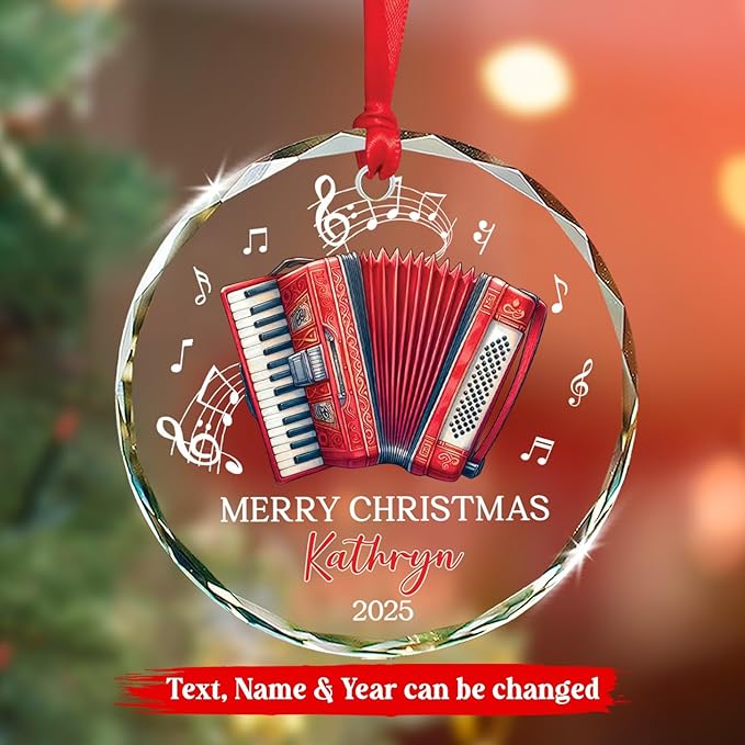 Accordion Lover Christmas Orna - Musical Instrument Xmas Ornaments recension och pris