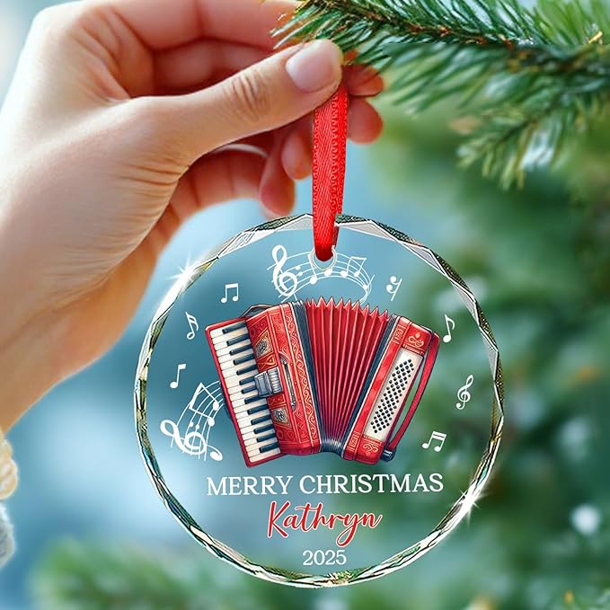 Accordion Lover Christmas Orna - Musical Instrument Xmas Ornaments recension och pris