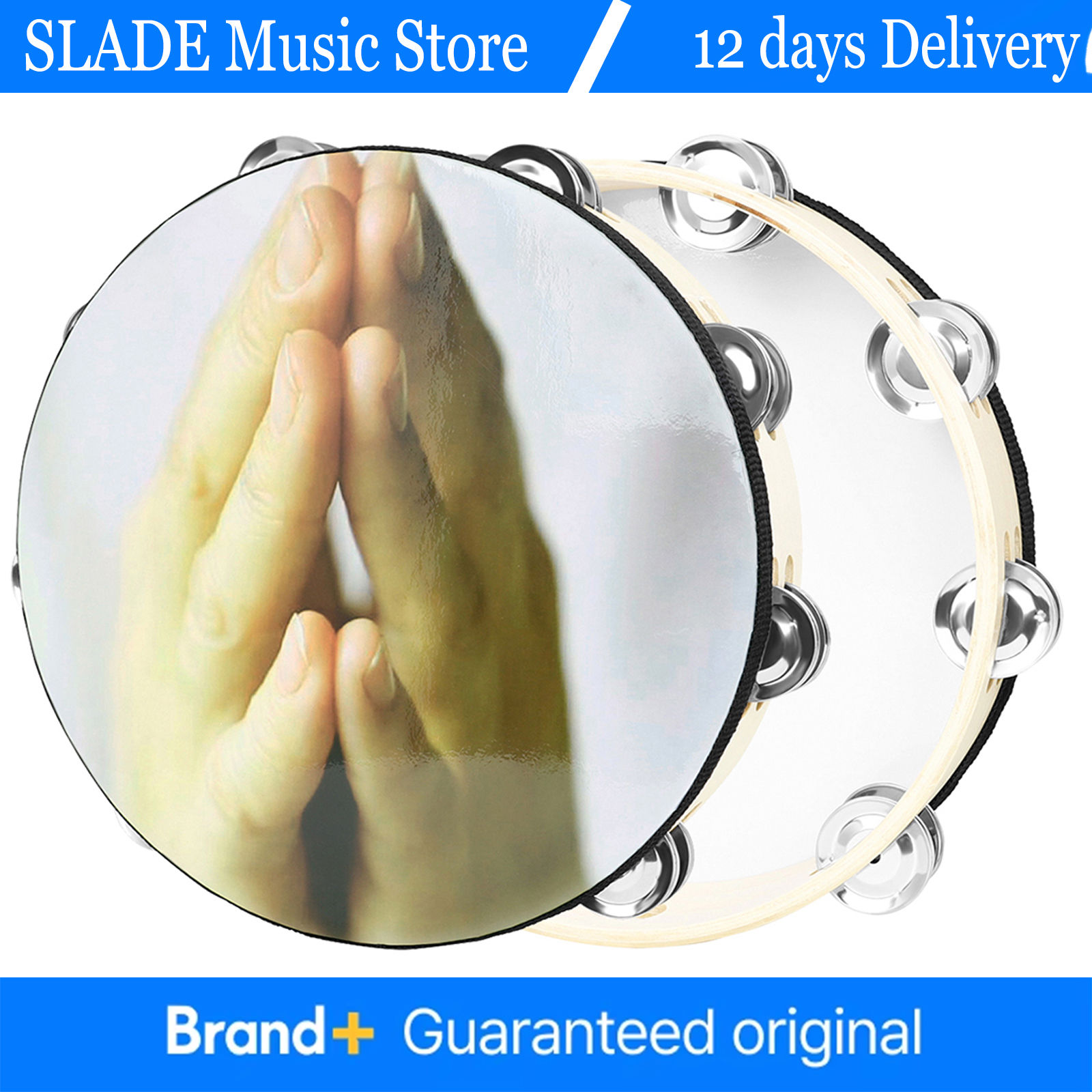 10 Inch Tambourine Wooden Tamb - Tambourine Hand Drum recension och pris