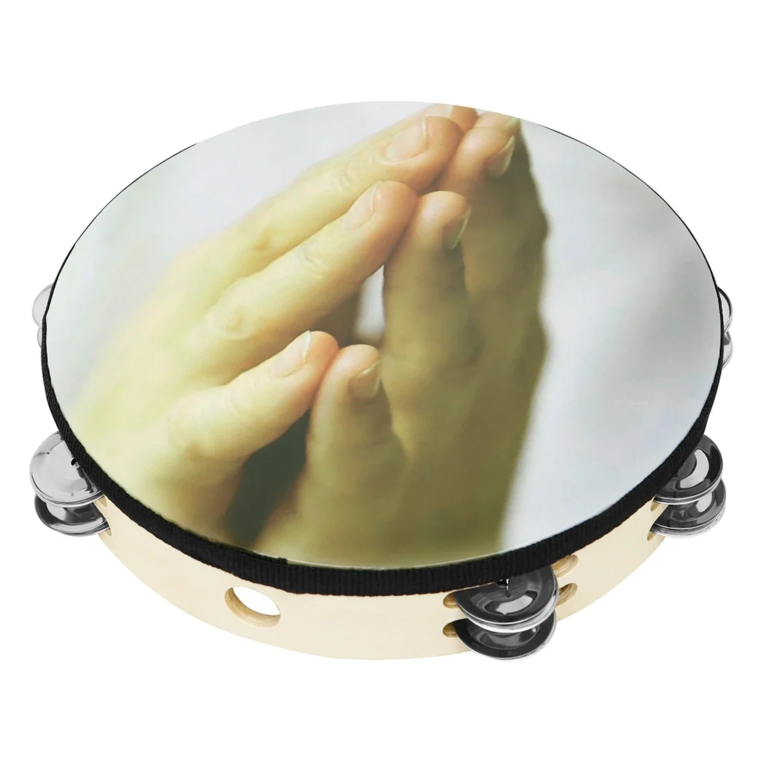 10 Inch Tambourine Wooden Tamb - Tambourine Hand Drum recension och pris