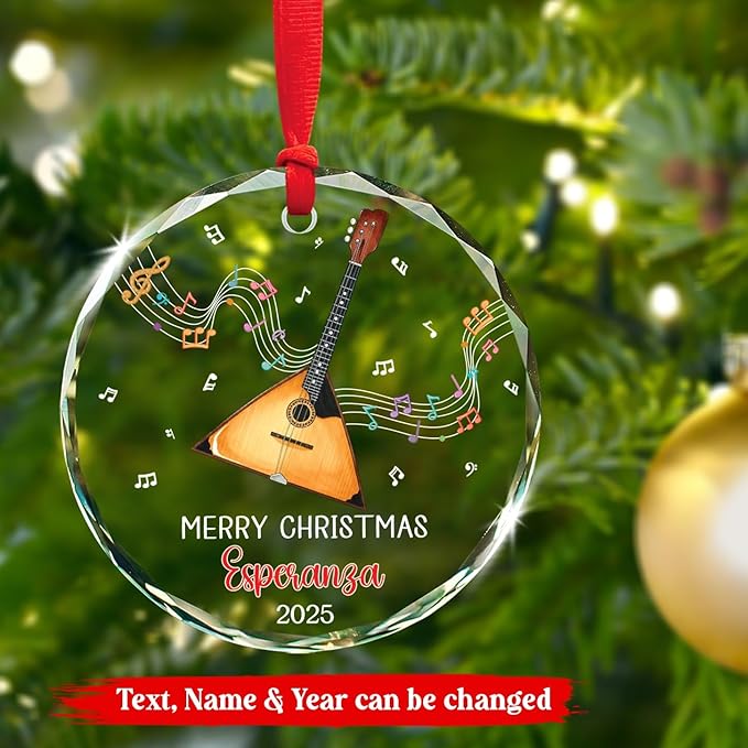 Balalaika Glass Ornament Chris - Musical Instrument Xmas Ornaments recension och pris