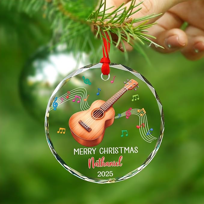 Ukulele Musical Instrument Gla - Musical Instrument Xmas Ornaments recension och pris