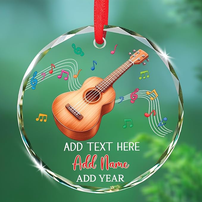 Ukulele Musical Instrument Gla - Musical Instrument Xmas Ornaments recension och pris