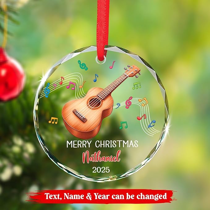 Ukulele Musical Instrument Gla - Musical Instrument Xmas Ornaments recension och pris