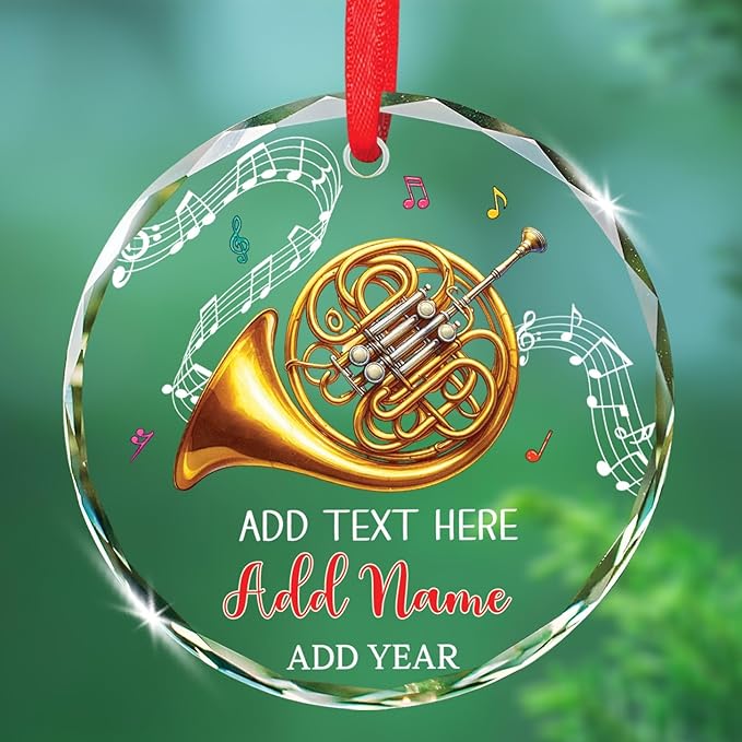 Musical Instrument Glass Ornam - Musical Instrument Xmas Ornaments recension och pris