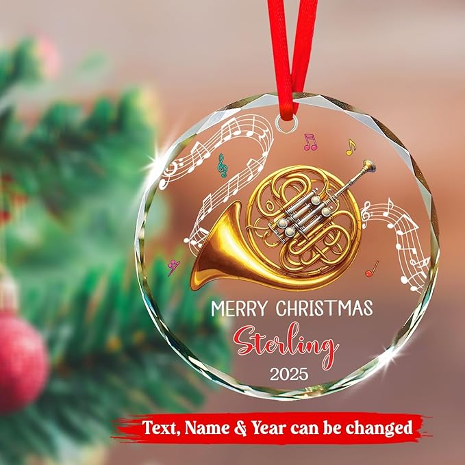 Musical Instrument Glass Ornam - Musical Instrument Xmas Ornaments recension och pris
