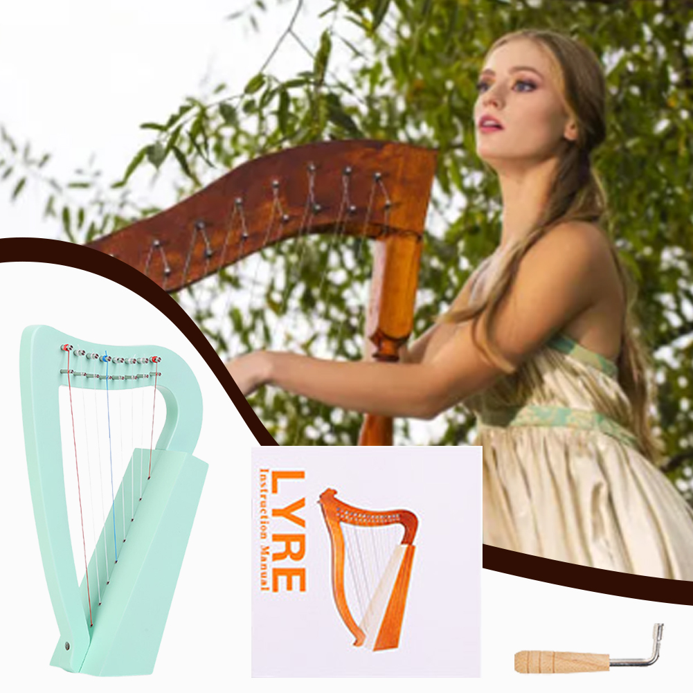 8 Strings Lyre Harp Solid Wood - Musical Instrument Lyre recension och pris