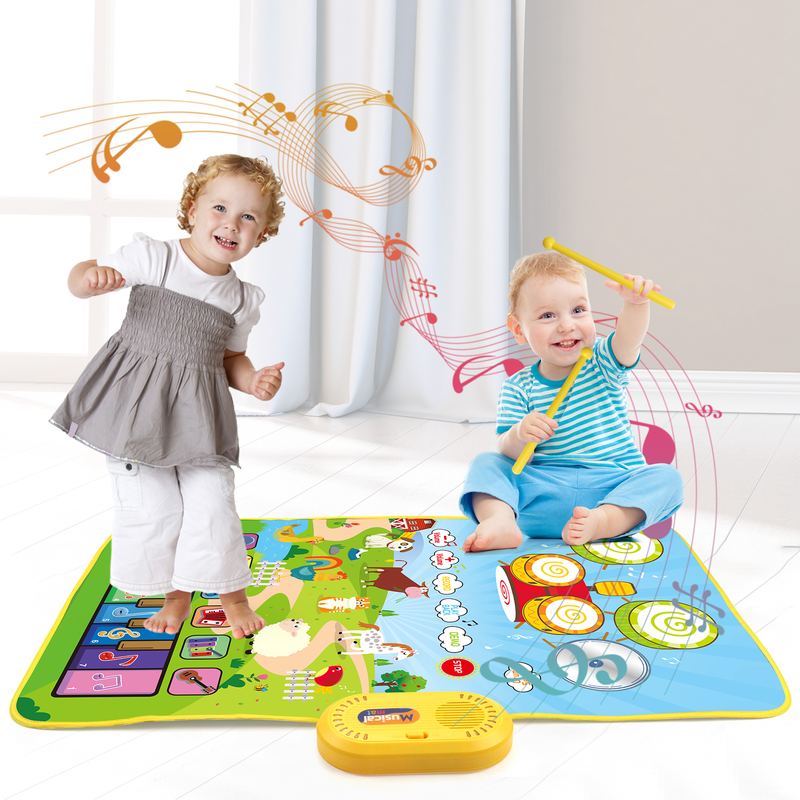 80x50cm Toddler Musical Piano  - Musical Instrument Project recension och pris