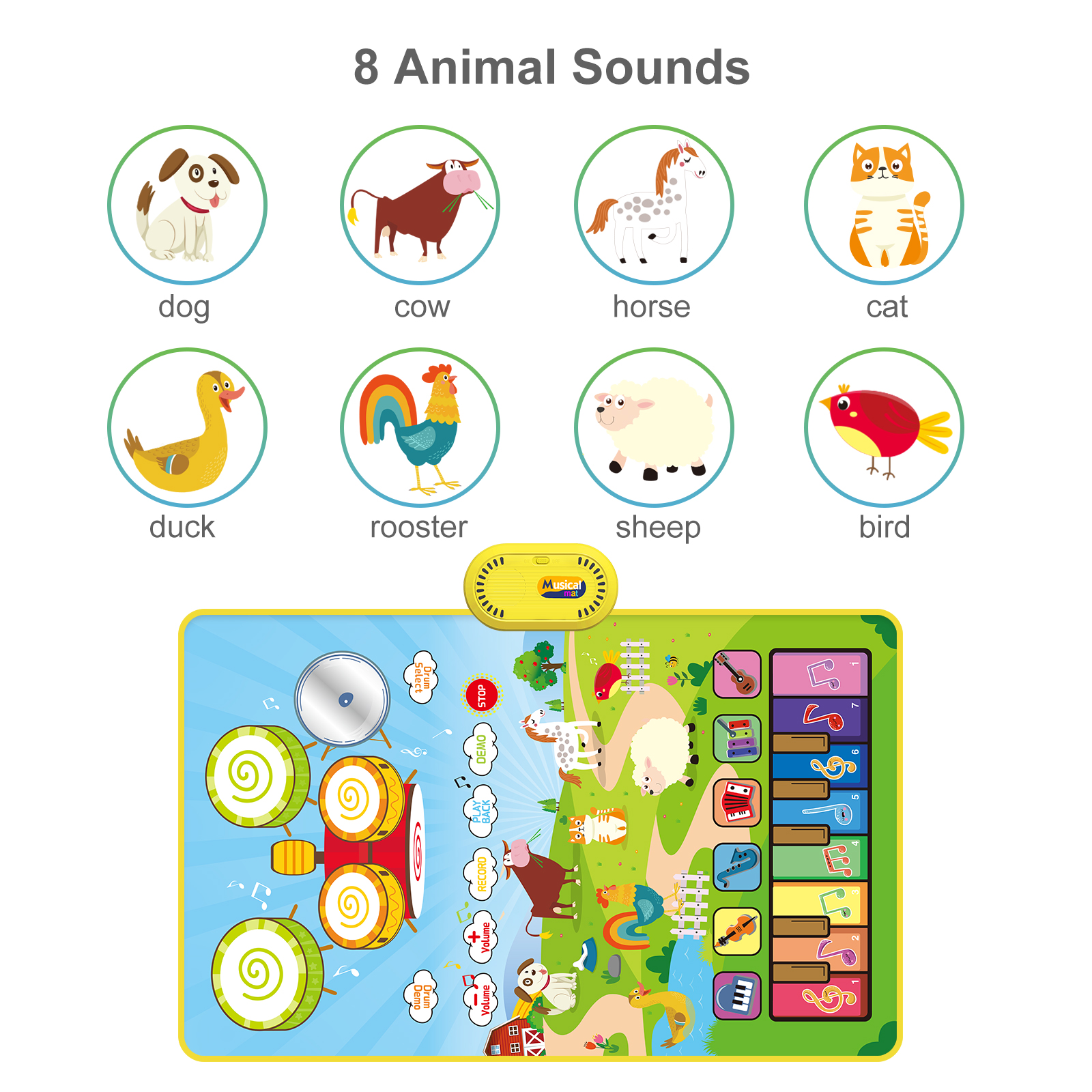 80x50cm Toddler Musical Piano  - Musical Instrument Project recension och pris