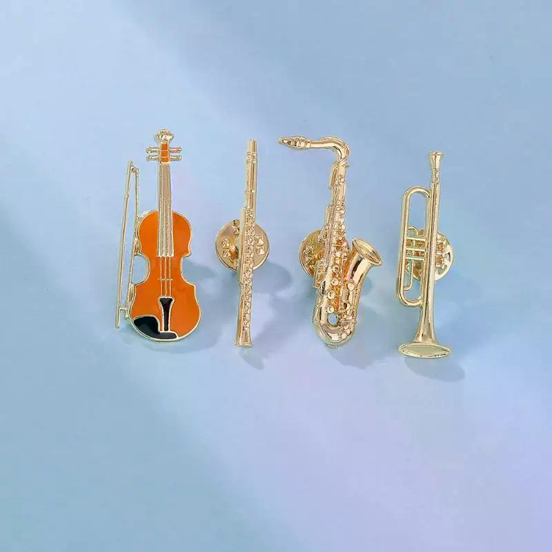 1Pcs Symphony Orchestra Badge  - Musical Instrument Saxophone recension och pris