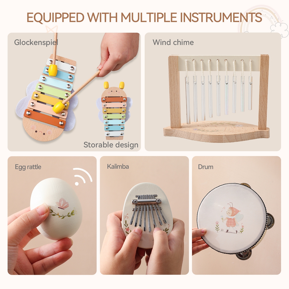 Music Toys Baby Wooden Montess - Musical Instrument Project recension och pris