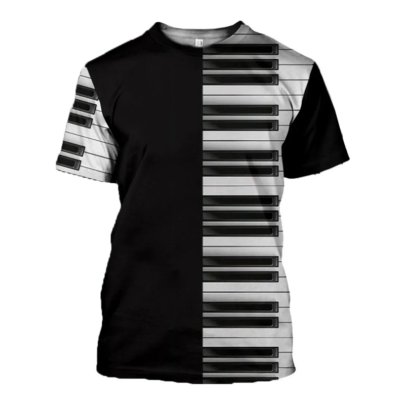 Piano Music 3d Print T Shirts  - Musical Instrument Japan recension och pris