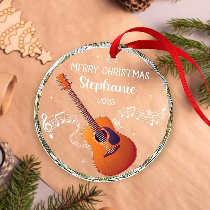 Custom Guitar Musical Instrume - Musical Instrument Xmas Ornaments recension och pris