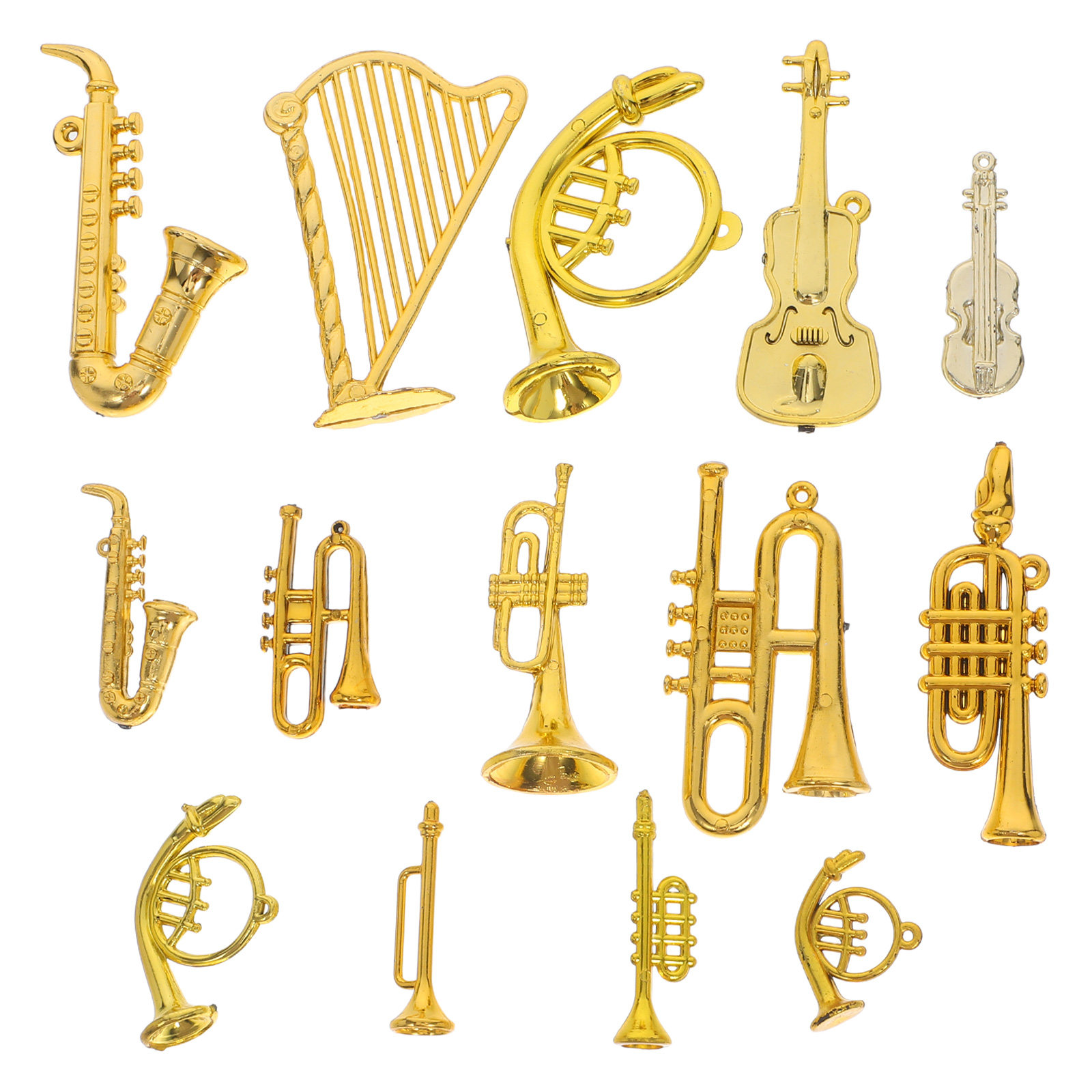 14Pcs Tiny Acrylic Musical Ins - Musical Instrument Xmas Ornaments recension och pris