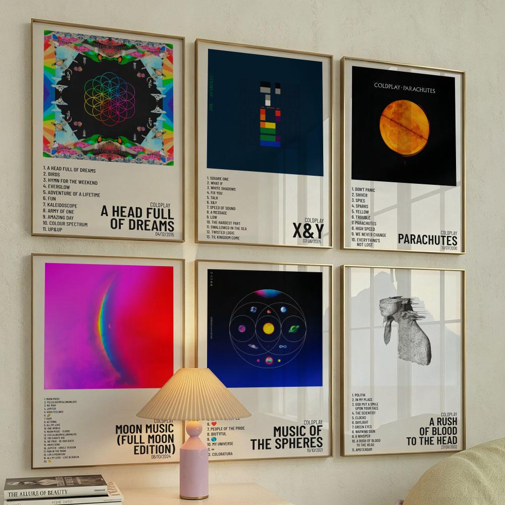 Pop Rock Band C-Coldplay Poste - Musical Instrument Poster recension och pris