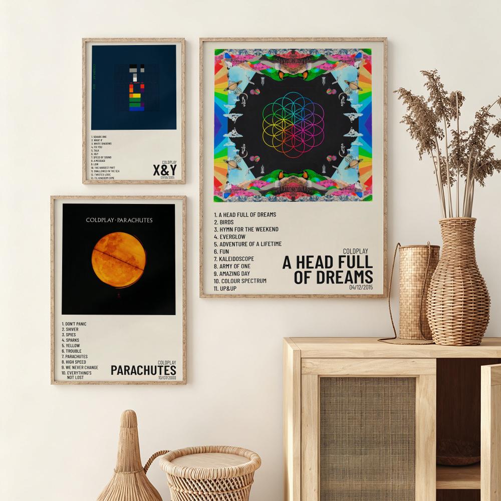 Pop Rock Band C-Coldplay Poste - Musical Instrument Poster recension och pris