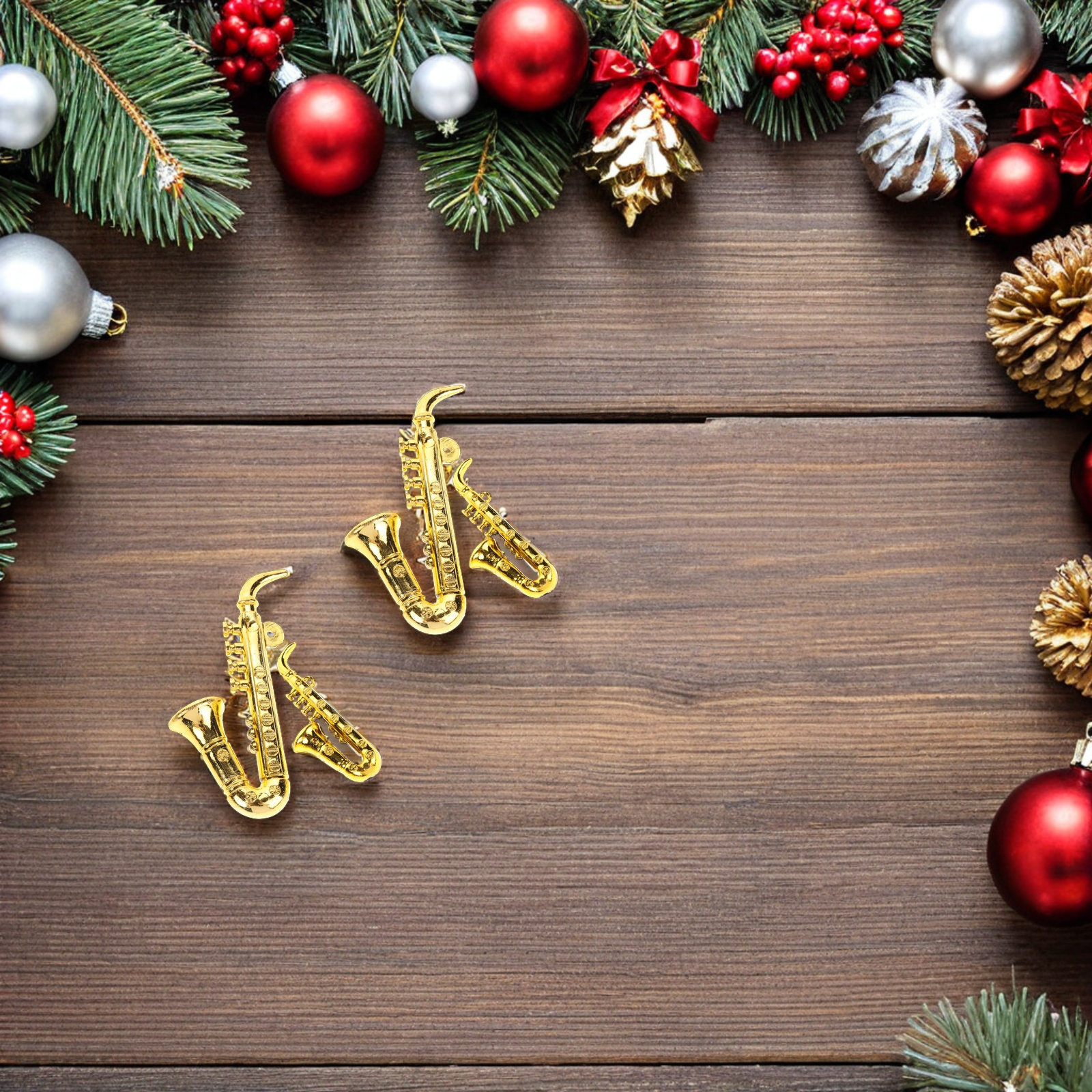 40Pcs Saxophone Xmas Tree Pend - Musical Instrument Xmas Ornaments recension och pris