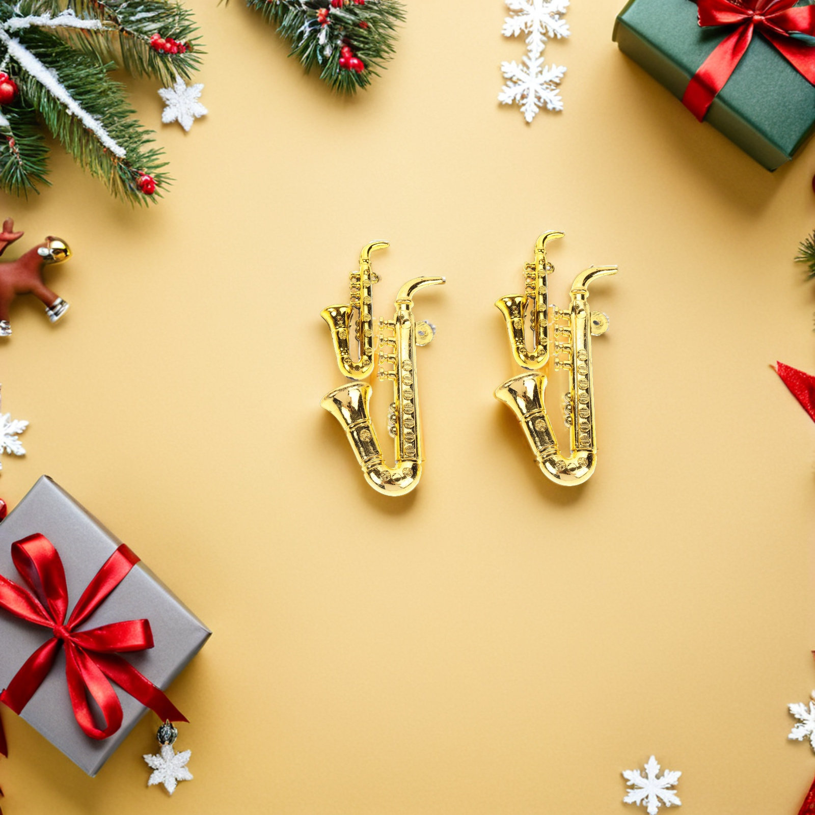 40Pcs Saxophone Xmas Tree Pend - Musical Instrument Xmas Ornaments recension och pris