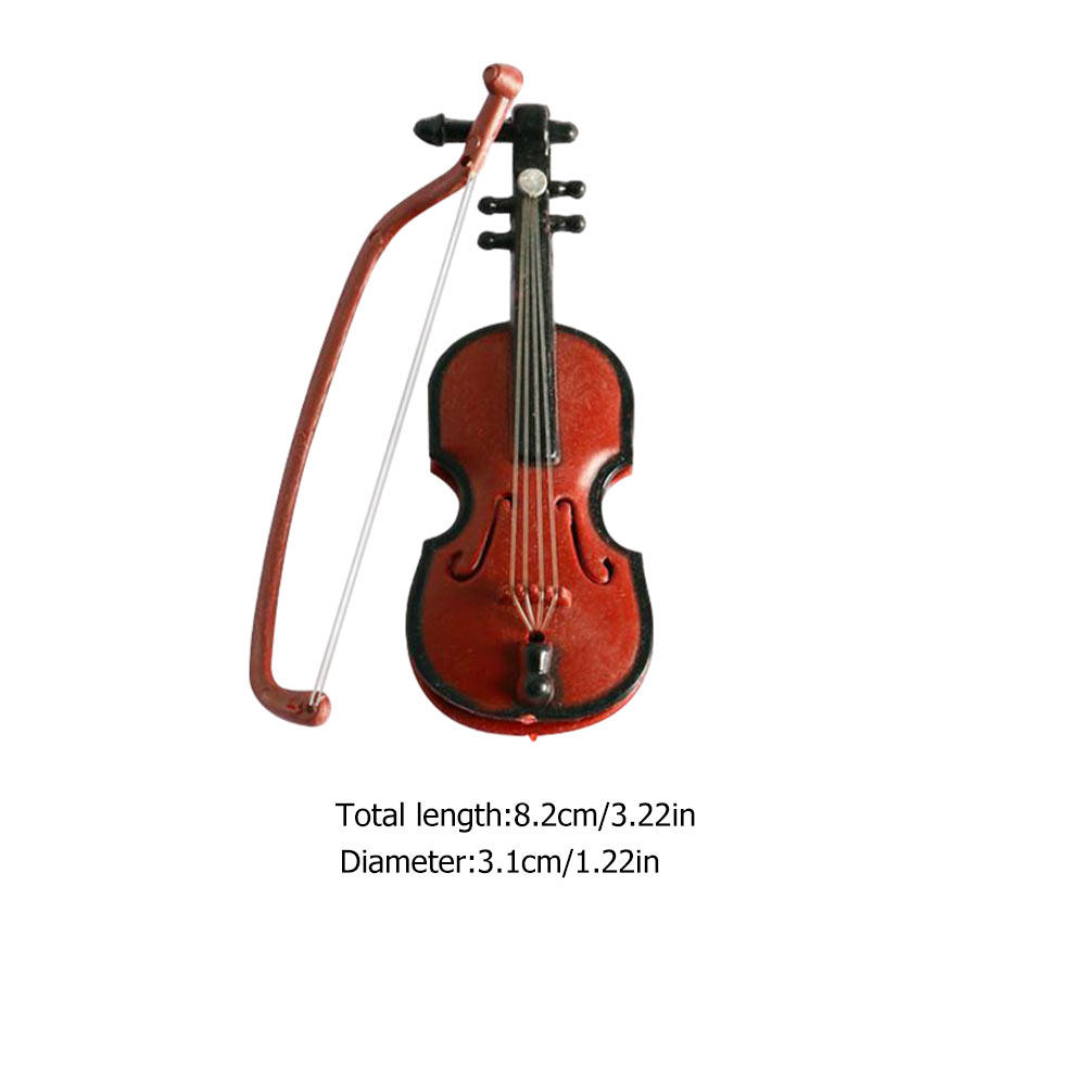 2Pcs Mini Violin Ornament Set  - Musical Instrument Xmas Ornaments recension och pris