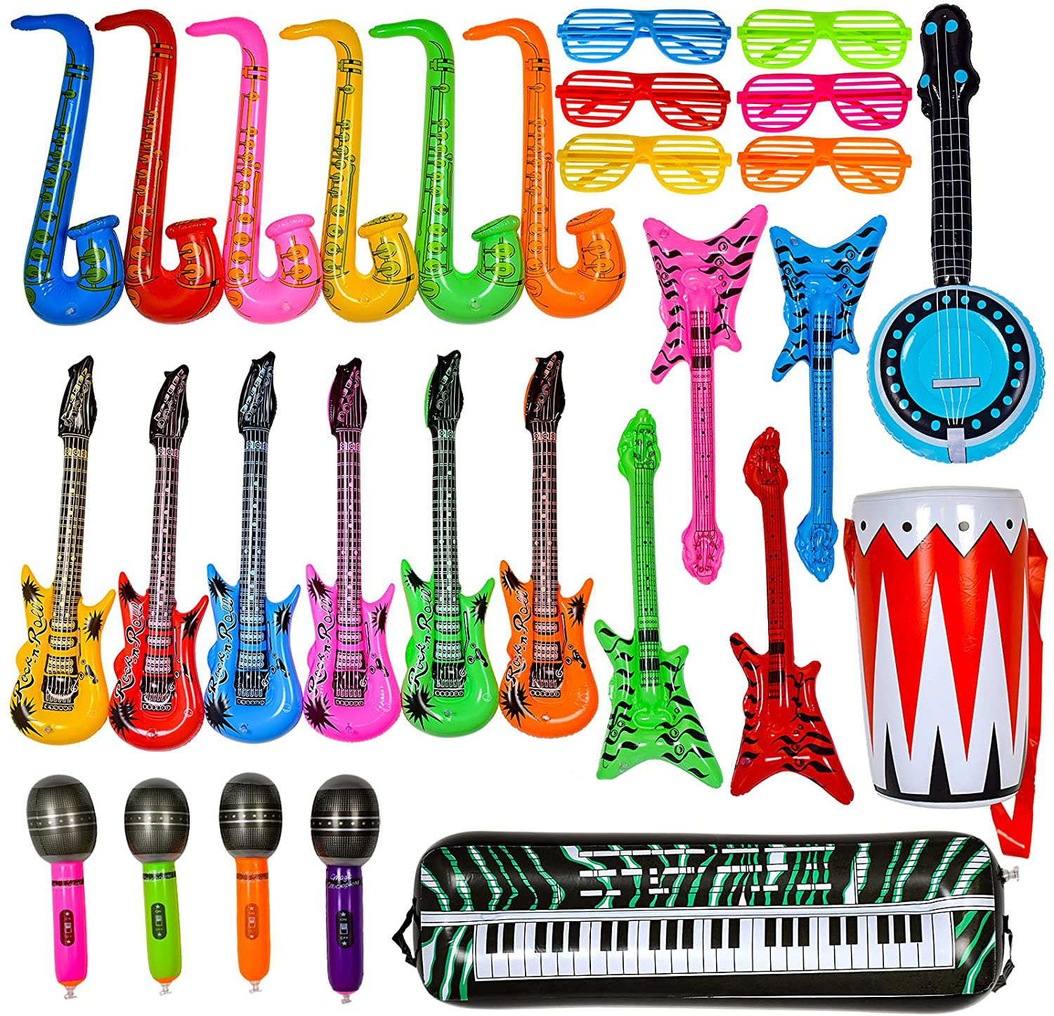 Inflatable Rock Star Toy Set I - Musical Instrument Saxophone recension och pris