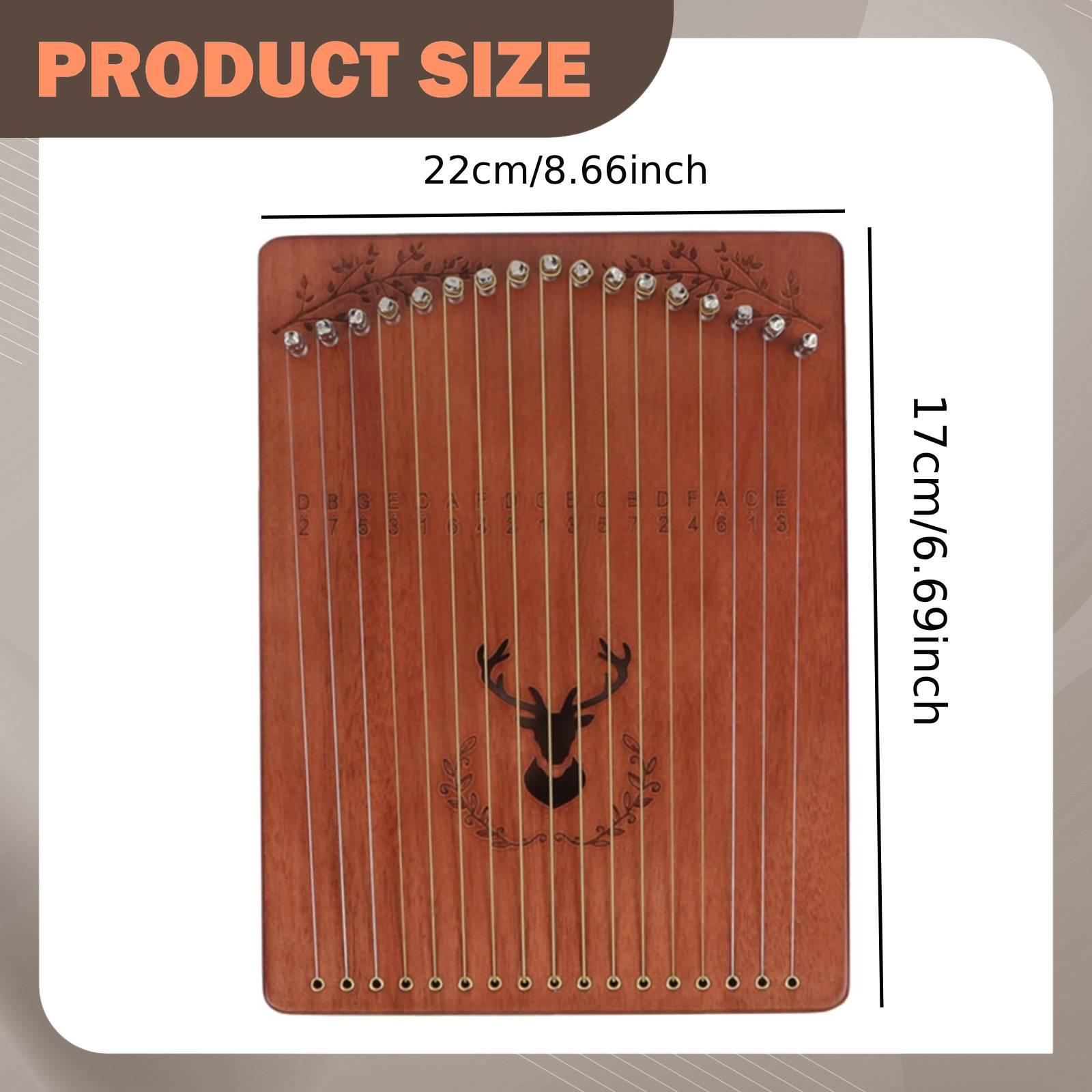 Portable 17 String Lyre Harp M - Musical Instrument Lyre recension och pris