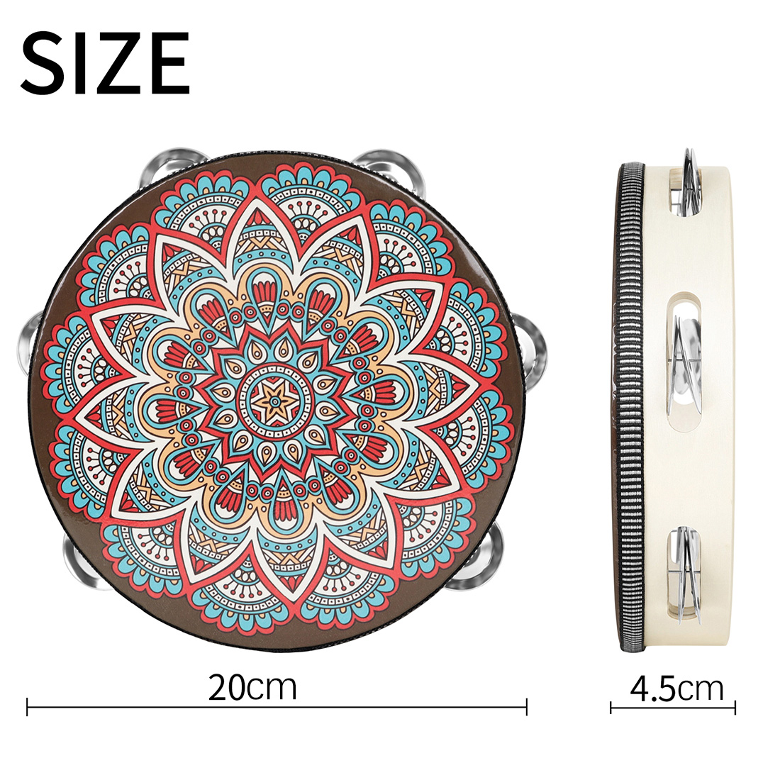 IRIN 8Inch Single Row Ancient  - Tambourine Hand Drum recension och pris