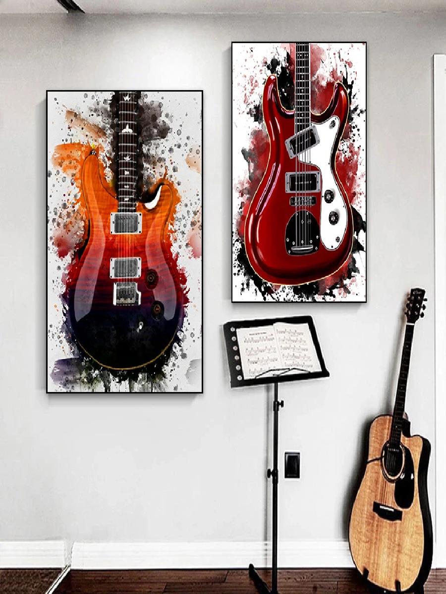 Abstract Graffiti Electric Gui - Musical Instrument Poster recension och pris
