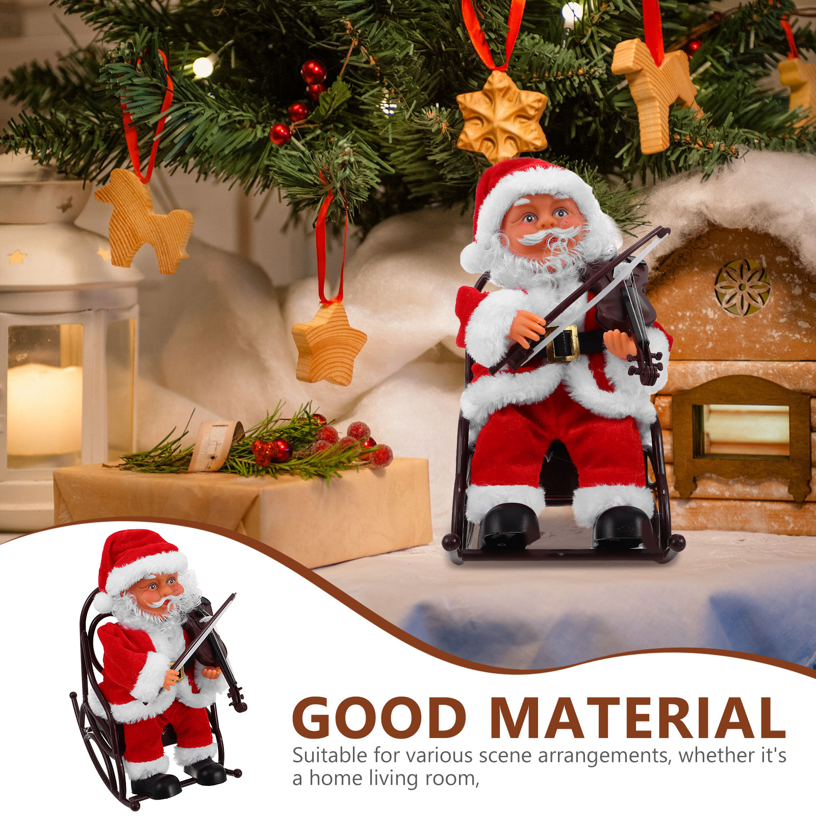 Creative Electric Santa Claus  - Musical Instrument Xmas Ornaments recension och pris