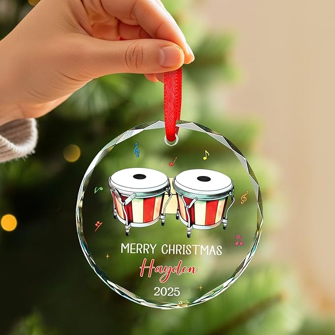 Bongo Drum Player Christmas Or - Musical Instrument Xmas Ornaments recension och pris