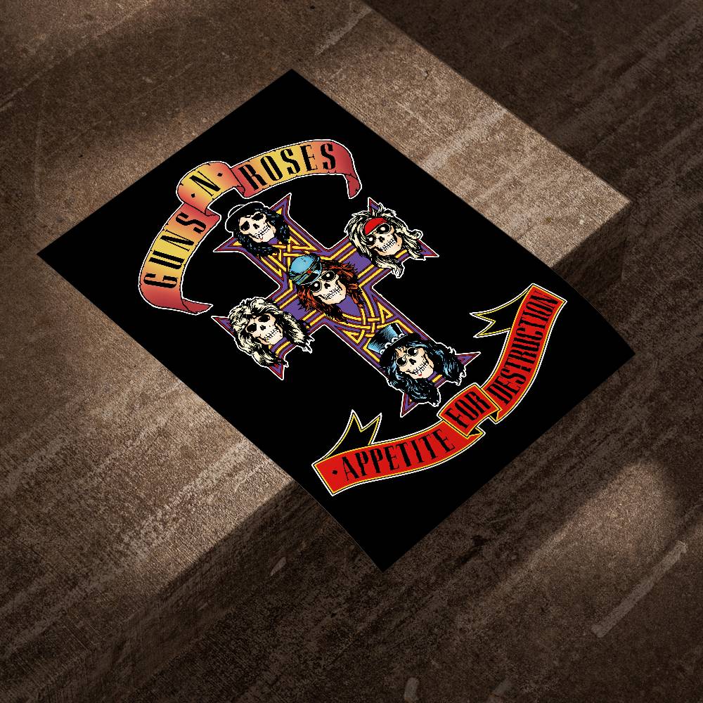 G-Guns Rock Band N R-Roses Pos - Musical Instrument Poster recension och pris
