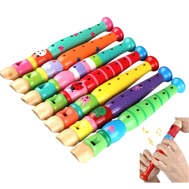 2pcs Wooden Flute 20cm Colorfu - Musical Instrument Project recension och pris