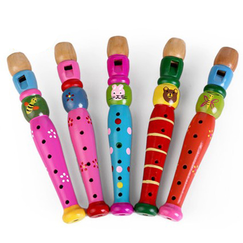 2pcs Wooden Flute 20cm Colorfu - Musical Instrument Project recension och pris