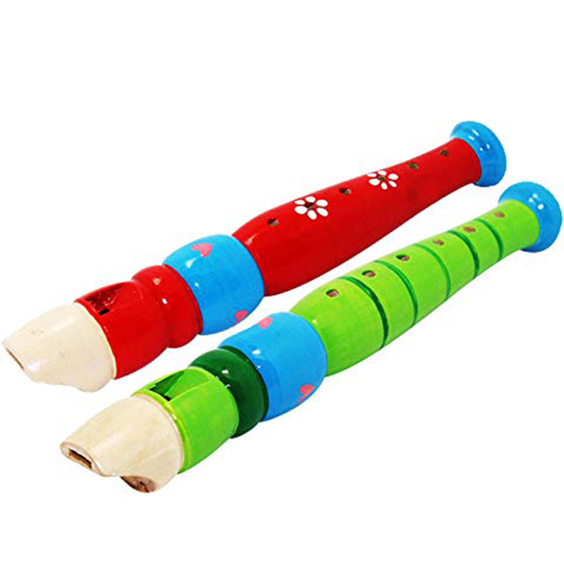 2pcs Wooden Flute 20cm Colorfu - Musical Instrument Project recension och pris