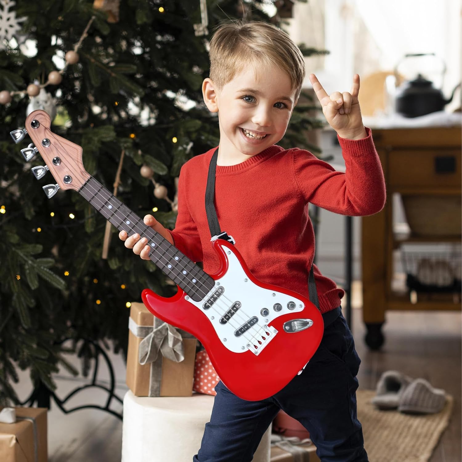 Kids Electric Guitar Toy - 4-S - Musical Instrument Project recension och pris