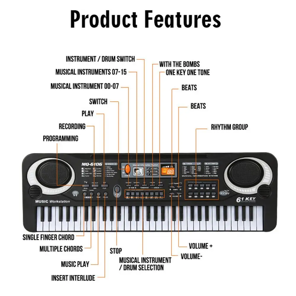 Kids Electronic Piano Keyboard - Musical Instrument Project recension och pris