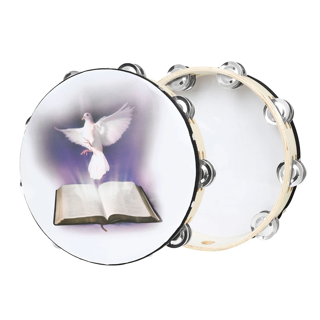 M MBAT 10-Inch Tambourine Wood - Tambourine Hand Drum recension och pris