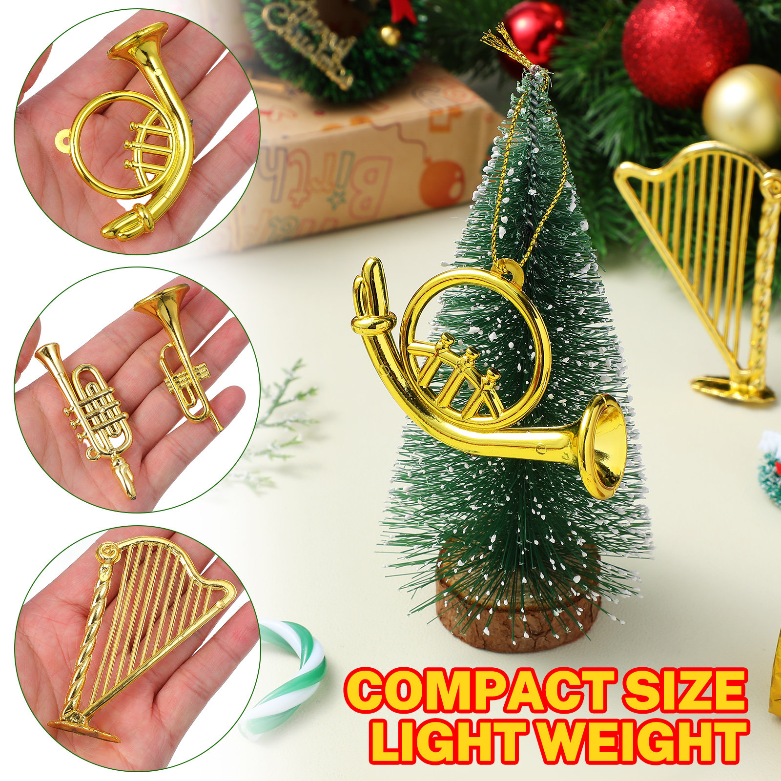 14Pcs Christmas Tree Small Han - Musical Instrument Xmas Ornaments recension och pris