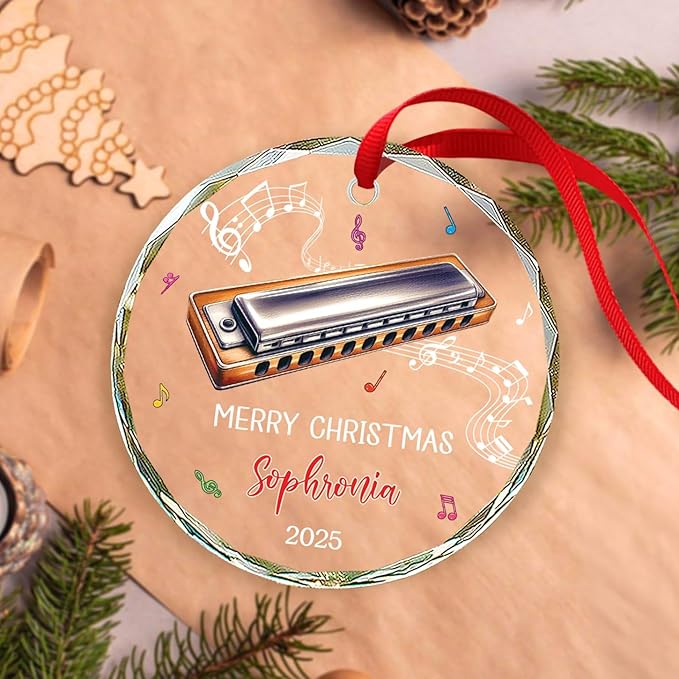 Harmonica Musical Instrument G - Musical Instrument Xmas Ornaments recension och pris